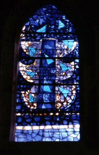 A stain glass window at the church in Varangeville-sur-mer, just south of Dieppe, another target of the raid. (1)