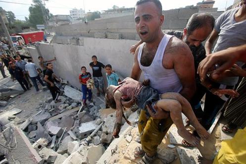 UN School In Gaza Bombed by Israel; 17 Dead, hundreds wounded; Even the Obama Administration, which gave the green light for this Israeli offensive, and has re-armed Israel with mortar shells and bullets, has been forced to condemn.