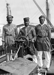 Lascars - Indian seafarers on a British steamer in the late 19th century;