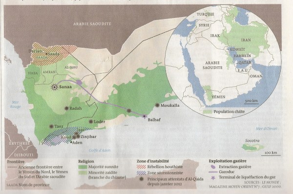 Yemen - precipitation map