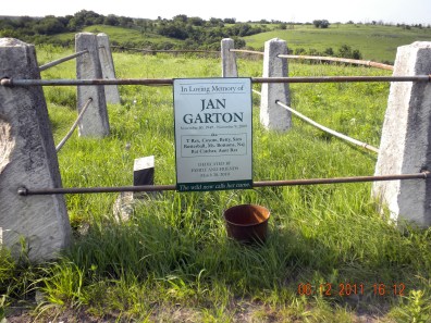 Jan Garton's ashes are strewn here at the Birdrunner Wildlife Refuge, Lower McDowell Creek - east of Junction City Kansas